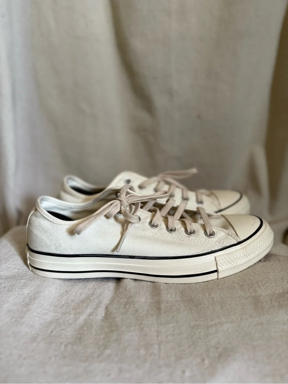 Converse Low-Top Canvas Sneakers - Cream